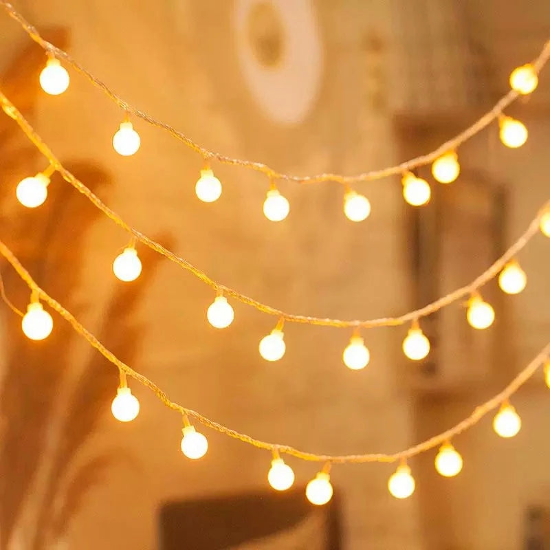 Globe String Lights - Warm Retro Ambiance