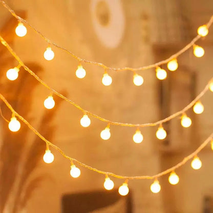 Globe String Lights - Warm Retro Ambiance
