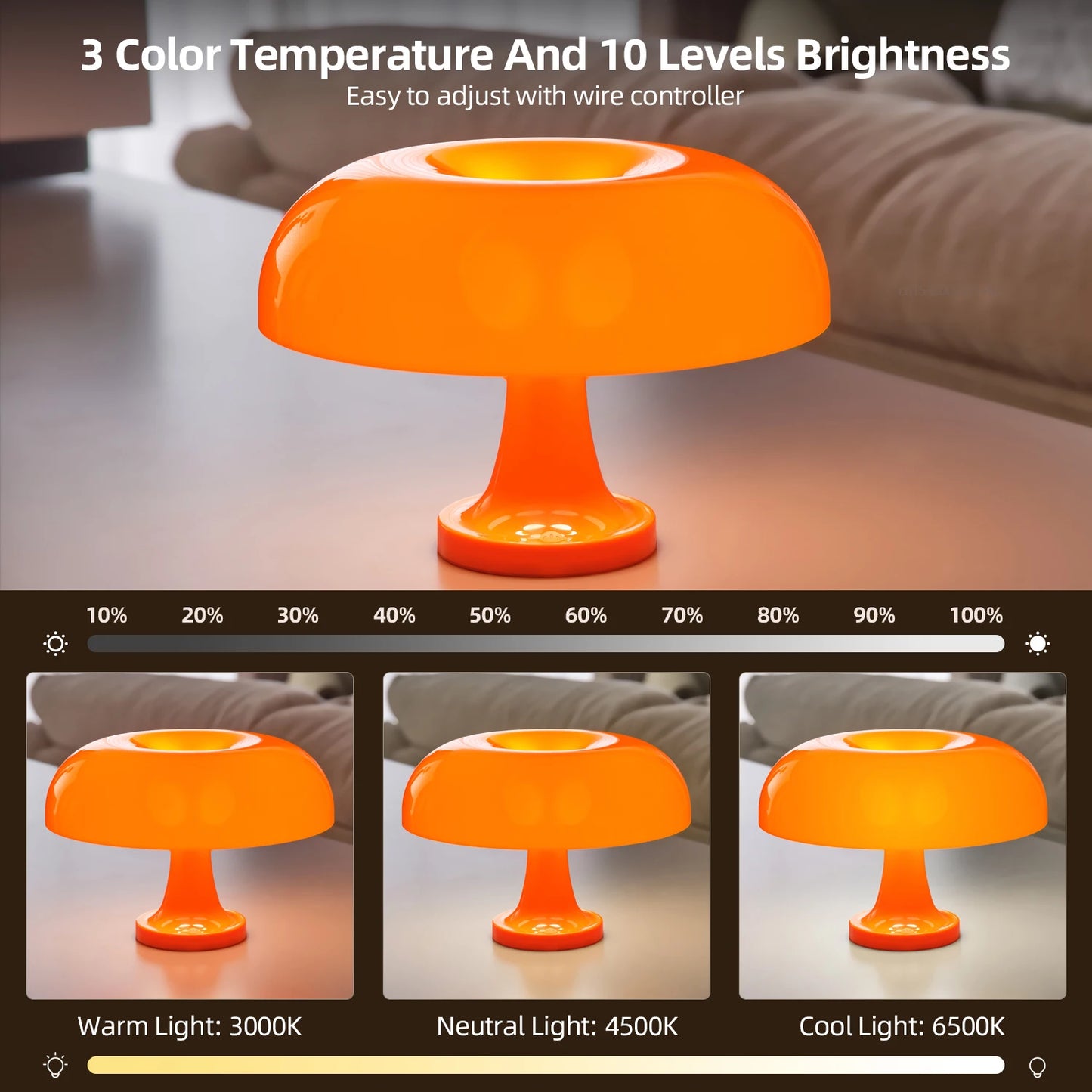 Retro Mushroom Table Light